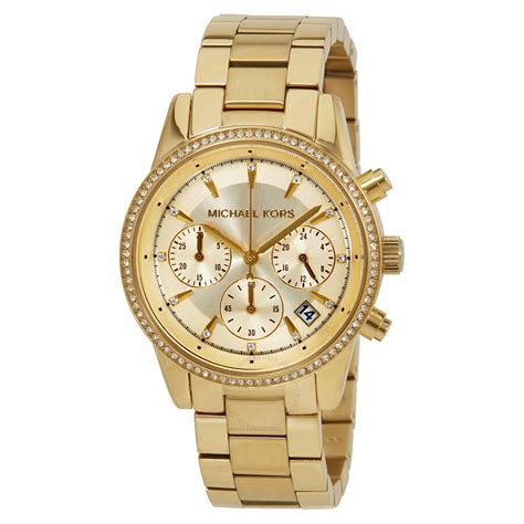 michael kors womens gold watch|michael kors gold diamond watch.